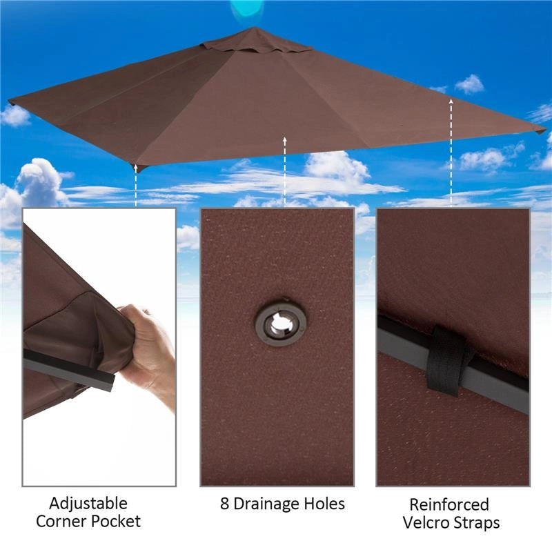 TELO TRASPIRANTE PER GAZEBO 3 X 3 MT IN COLORE CAFFÈ