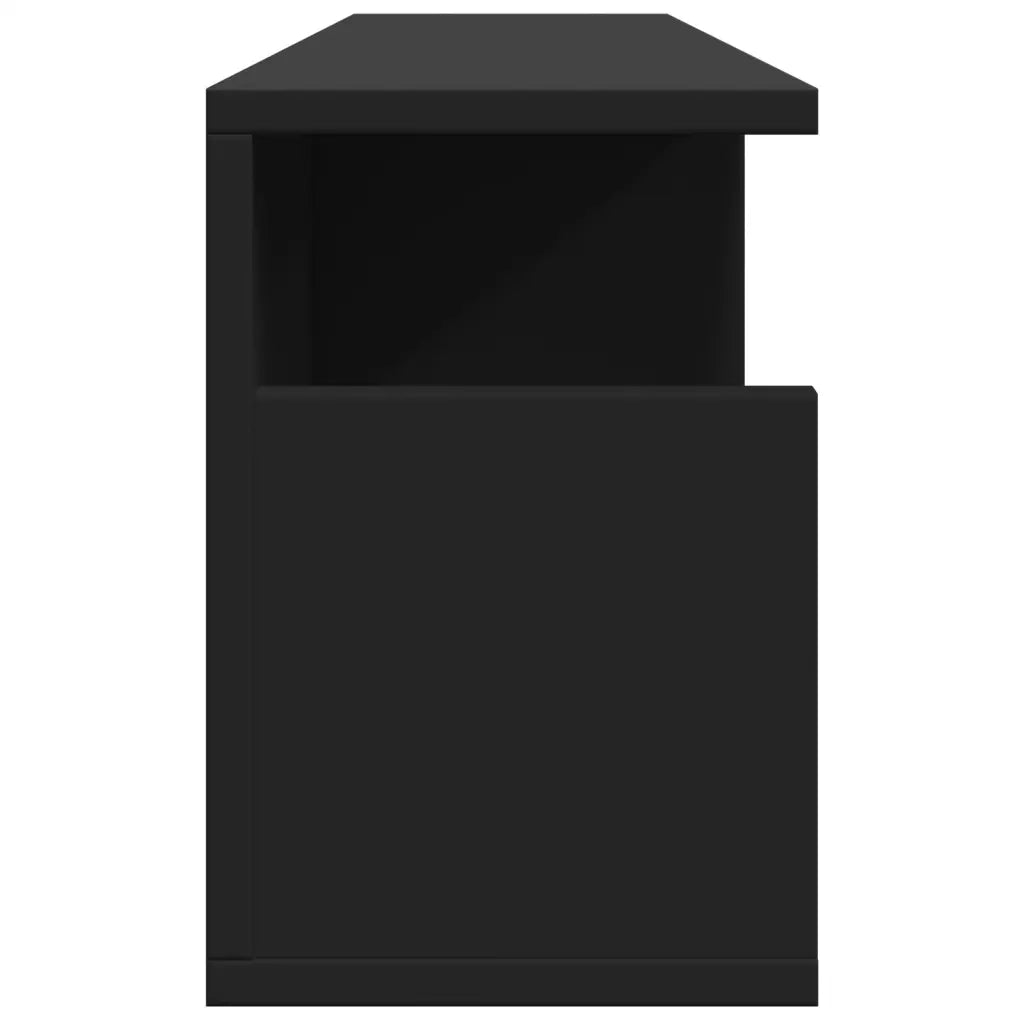 vidaXL Mobile a Parete 80x20x30 cm Nero in Legno Multistrato