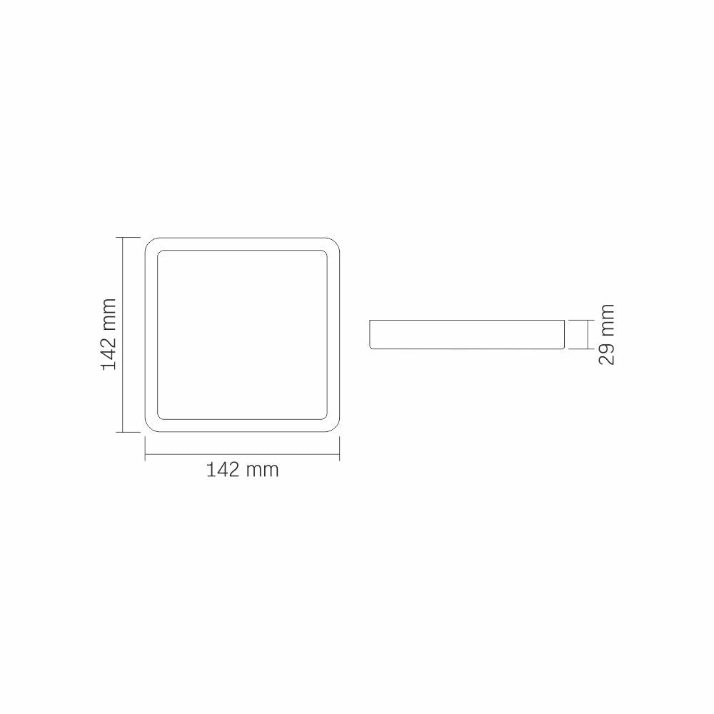 Plafoniera LED quadrata bianca 10W 1250lm 3CCT Videx
