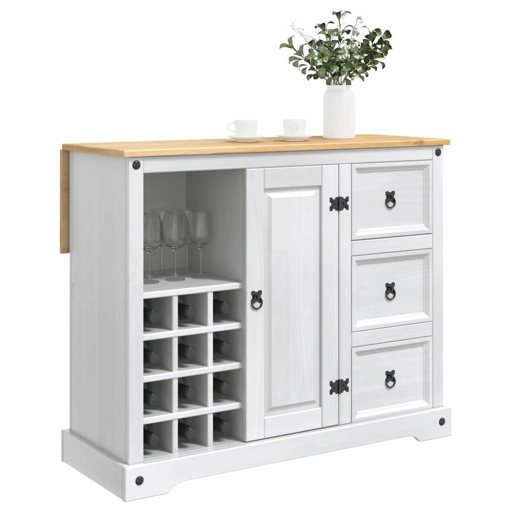 VidaXL Stoccaggio in cucina Bianco e Cera di Miele 112 x 70 x 91,5 cm 42033379