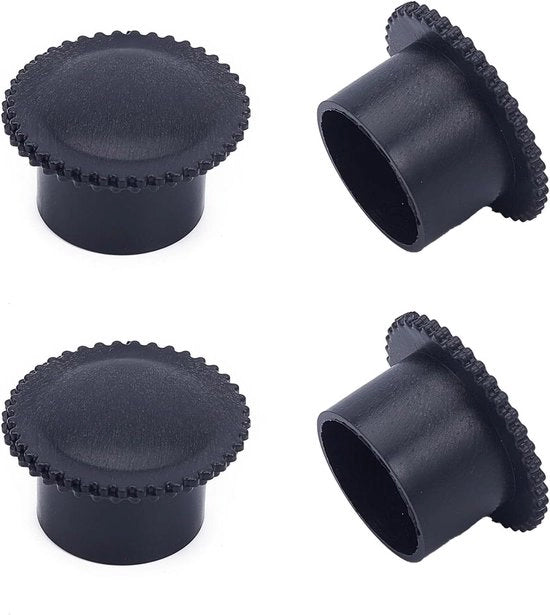 4 pezzi di chiusura per capo di armadio - stoppini per tubo di sostegno di armadio in plastica - 22 mm diametro - stoppini per stanghe di finestra per bagno e negozio di abbigliamento