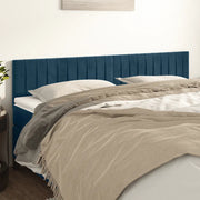 Testiera 2 pz-Set di 2 Testata-Testiera Decorativa Blu Scuro 80x5x78/88 cm in Velluto 558425