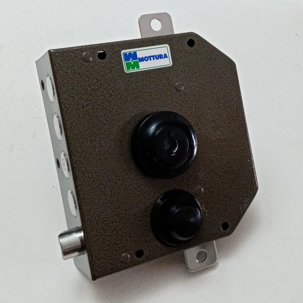 Mottura serratura ad applicare sinistra da 60mm con scrocco per porte legno e ferro