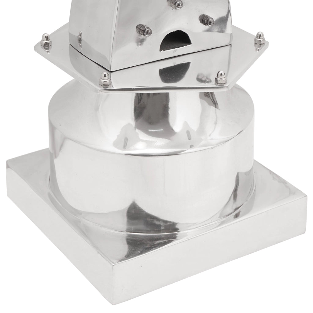Scultura Argento 26x26x110 cm Mezzo Elica