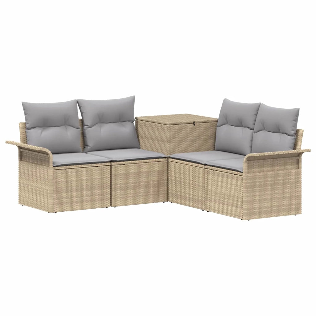 Set di divani 5 pz Beige e Grigio Chiaro 3447745
