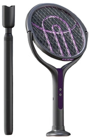 Muggi elettrici - Muggi elettriche con testa rotante - Superpotente - Muggi elettriche 2 in 1 - Ricaricabile - Con luce UV - Adatto per giardini interni - Con asta telescopica