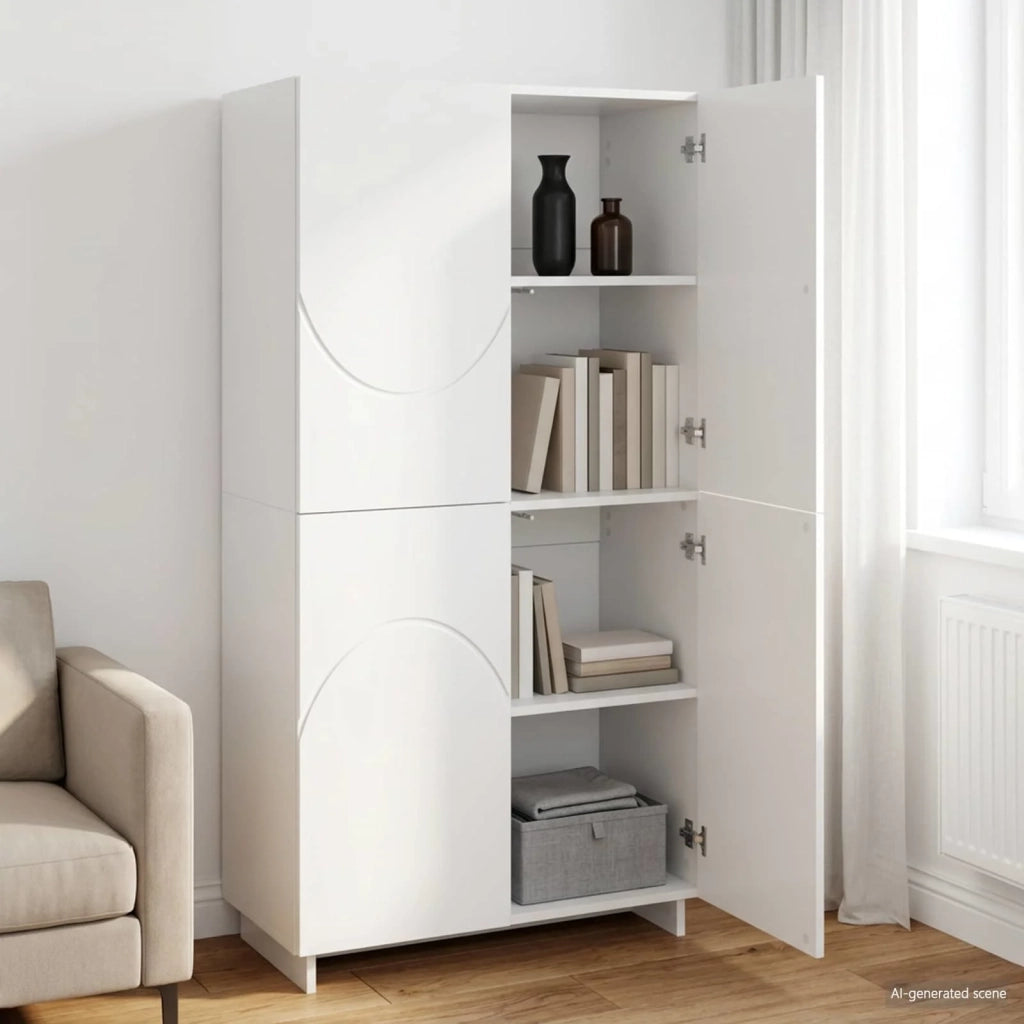 Credenza Bianco 79 x 41 x 151 cm Legno ingegnerizzato 3433109