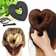 Trade Shop - Chignon A Forma Di Cuore Con 5 Forcine E 2 Codini Per Capelli Acconciatura Moda -