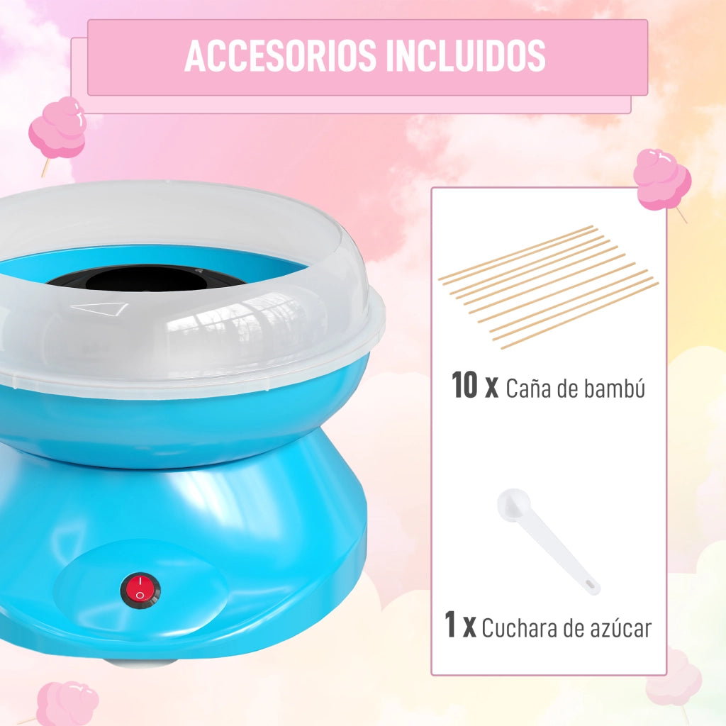 Macchina per Zucchero Filato ¨C Xylo ¨C 450W-550W Acciaio Inox Alluminio Blu 27x26x18cm