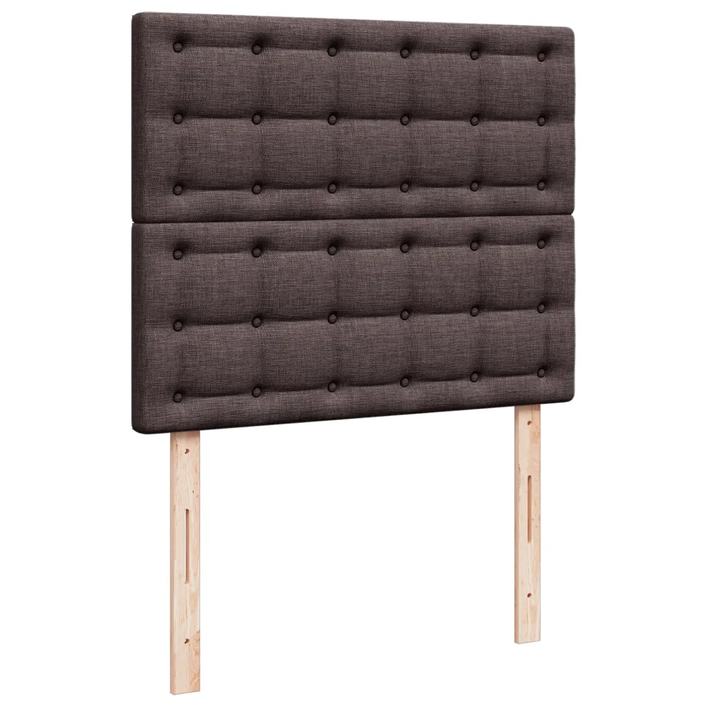 Giroletto a Molle con Materasso Marrone Scuro 120x190cm Tessuto 3291236