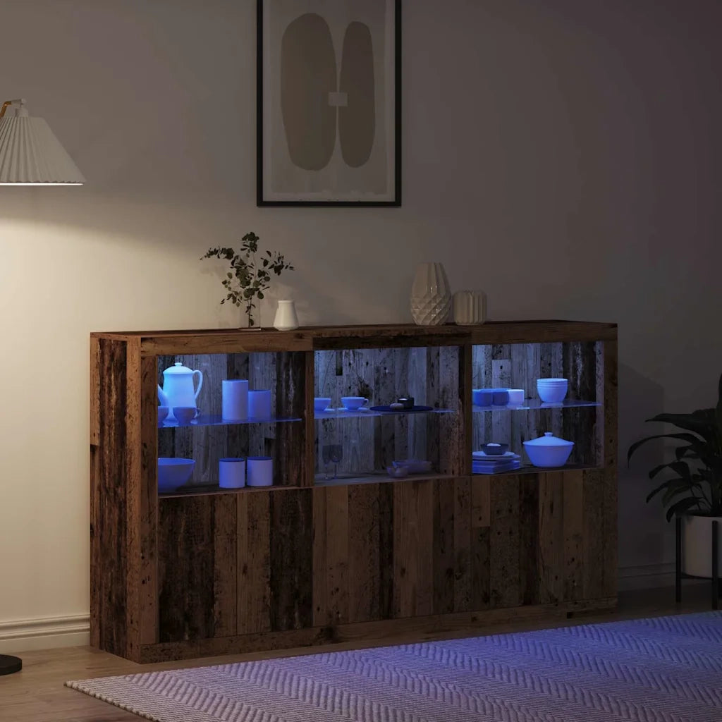 Madia LED Legno vecchio 181,5 x 37 x 100 cm Legno multistrato 3333123