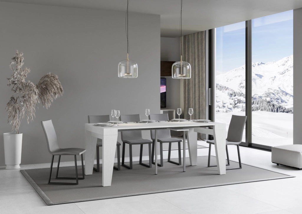 Consolle allungabile 90x40/300 cm Naxor Bianco Frassino