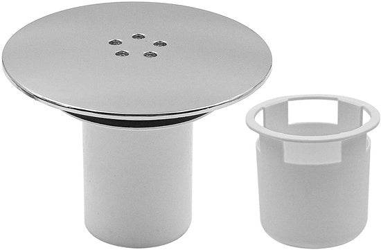 Copertura per scarico doccia 90mm - Copertura universale per scarico doccia - Antiderrito - Argento/ Bianco - Altezza 86mm - Facile da installare - Copertura scarico doccia