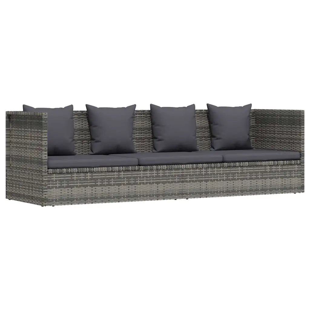 Lettino Prendisole | Sdraio da giardino | Lettino da sole da Giardino Grigio 200x60 cm in Polyrattan