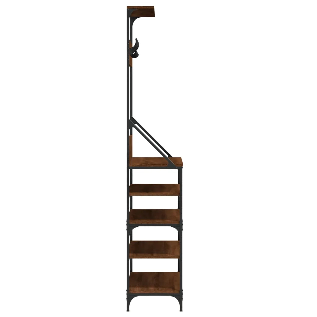 Appendiabiti con Porta Scarpe Rovere Marrone 90x34x184 cm 837881