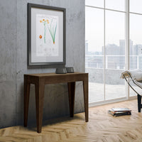 Consolle Allungabile 90-302x42x77 cm in Nobilitato Marrone