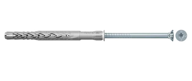SXRL 14X160 T - FISCHER - TASSELLO PROLUNGATO 160 MM IN NYLON CON MARCATURA CE CON VITE PREMONTATA T.S.P. IMPRONTA TORX