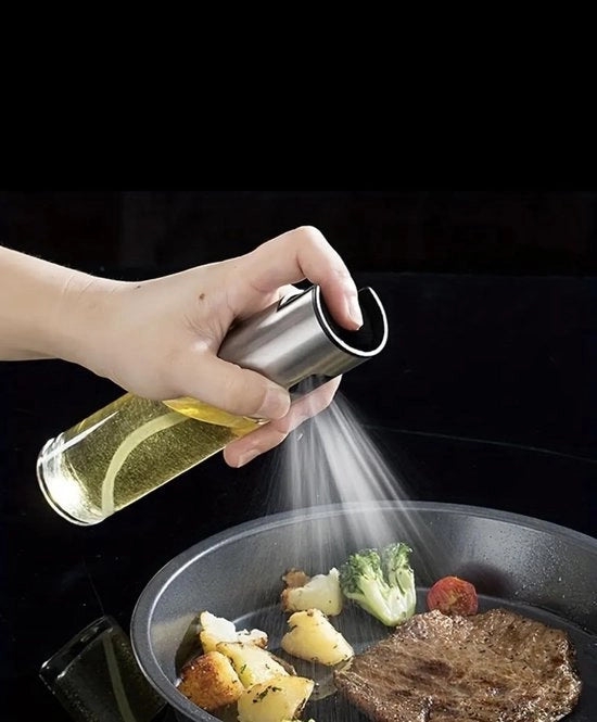 Olio per cotti, flacone di olio per cotti, olio per cotti, olio per decorare insalate, grigliare, BBQ, cuocere in padella, friggere, dispenser per aceto di olio