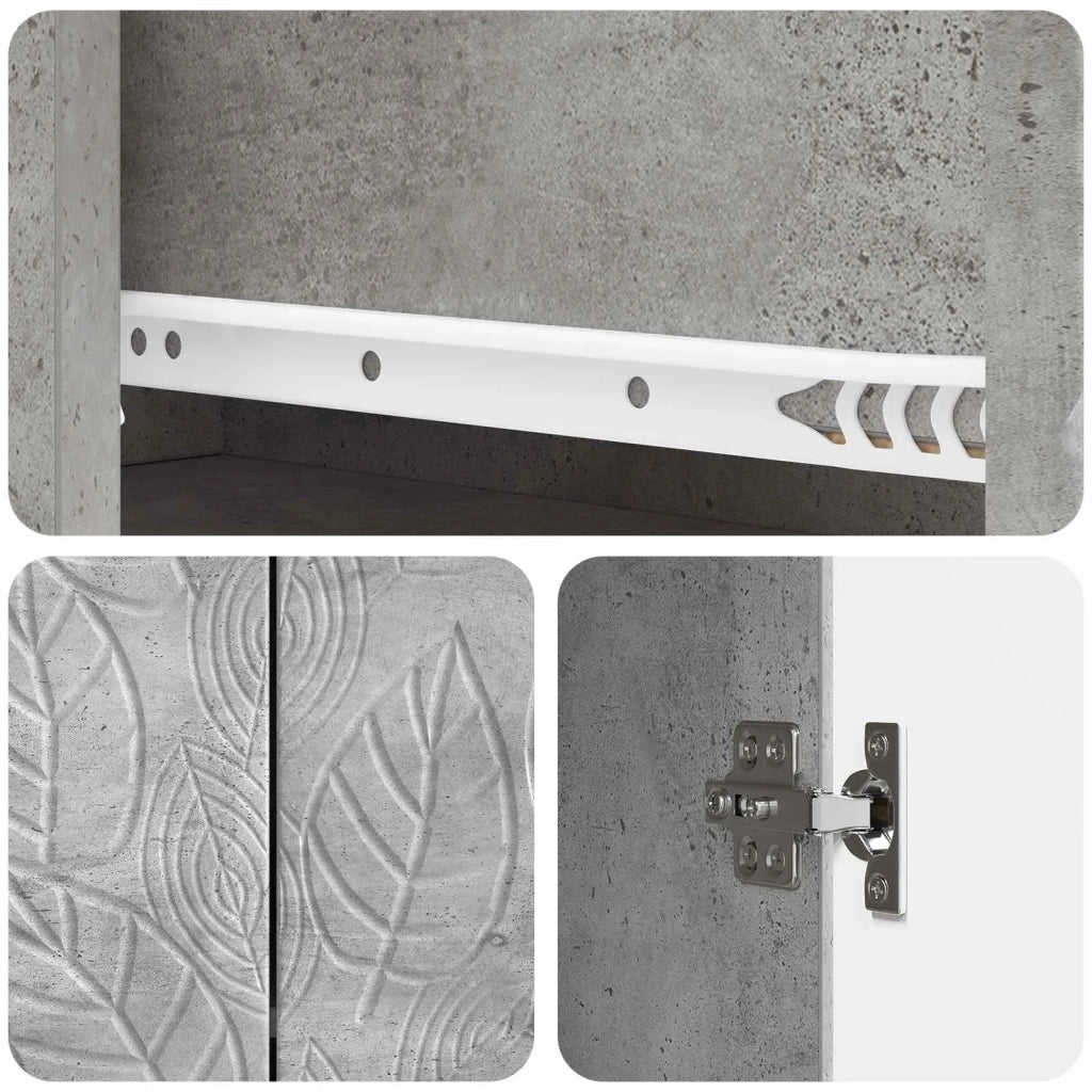 Credenza Grigio Cemento 89 x 34,5 x 60 cm Legno ingegnerizzato 895118