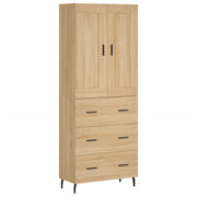 Buffet credenza cassettiera armadio mobile contenitore organizer cucina soggiorno salotto rovere Sonoma alto 69,5 x 34 x 180 cm legno ingegnerizzato marrone 02_0034140