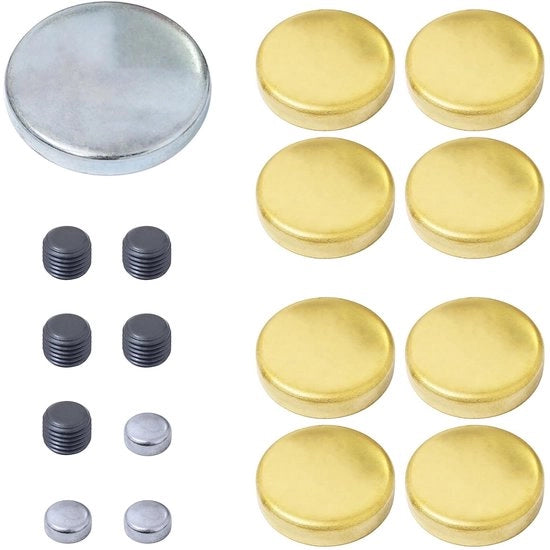 Set di Placchette di Blocco Congelamento da 17 pezzi - Materiale di Alta Qualità in Ottone - Kit di Placchette Anticondizionale - Compatibile con SBC 283/305/327/350 - Facile da Installare - Precisione e Durata - Kit di Placchette Anticondizionali