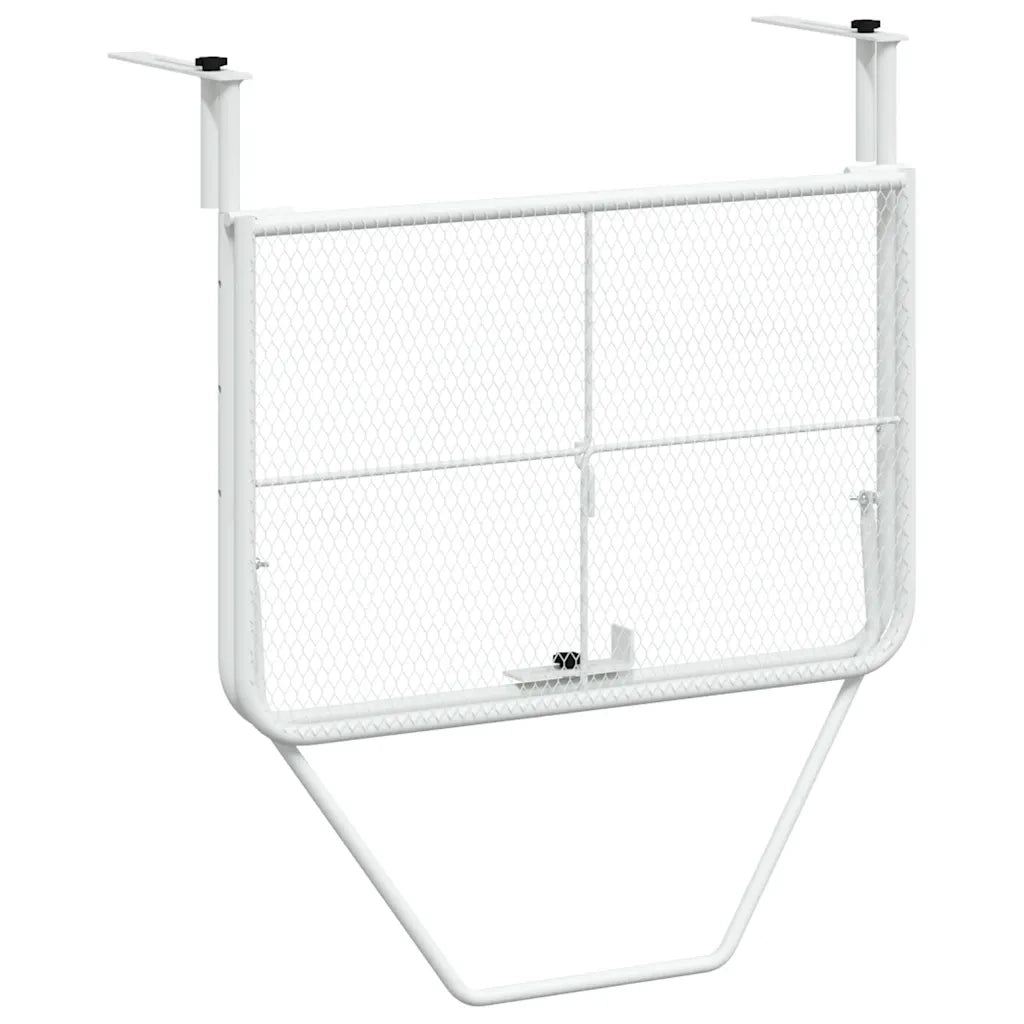 Tavolo da Balcone Bianco 60x40 cm in Acciaio 340916