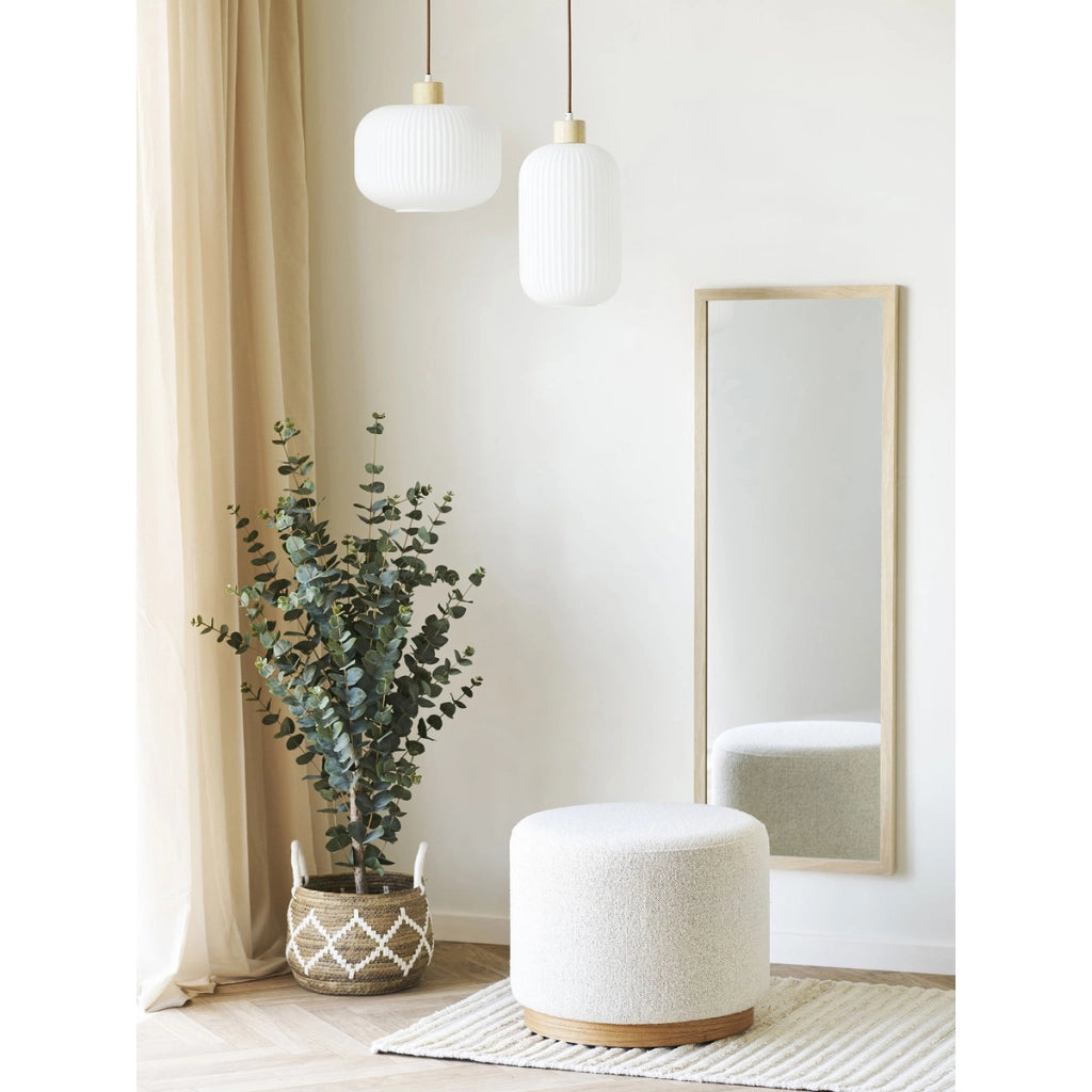 Lampada a Sospensione Argalo, Bianco, Vetro, 20x20x38 cm