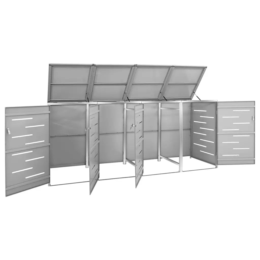Copribidone per Spazzatura Singolo 69x77,5x112,5cm Acciaio Inox 149561