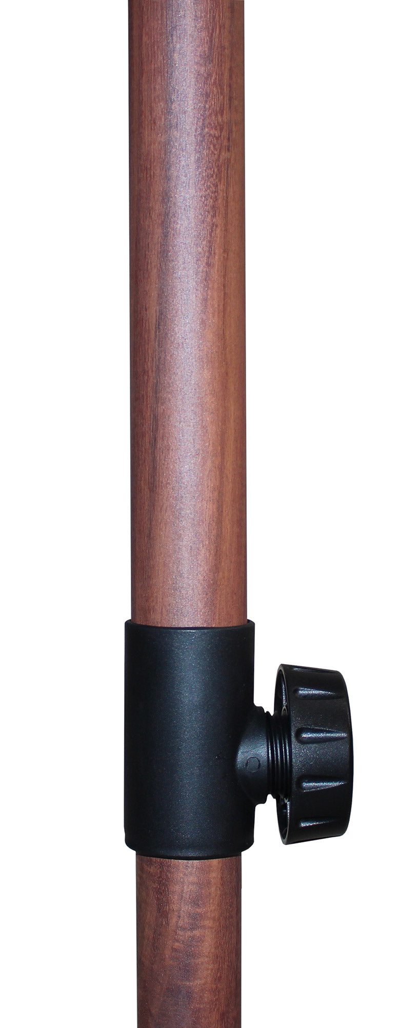 Ombrellone da Giardino 2x2 m Palo Ø38 mm in Alluminio Effetto Legno Tessuto Olefin Trend Wood Nero