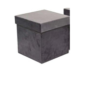 SCATOLA VELLUTO GRIGIO PICCOLA