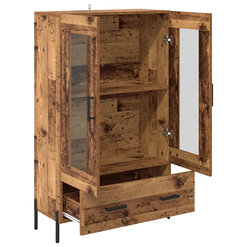 Credenza con Cassetto-Buffet-Armadio da cucina Corona Legno vecchio 69,5 x 31 x 115 cm