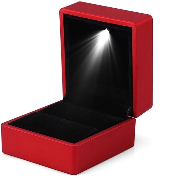 Porta con Luce a LED per Proposta di Matrimonio con Scatola di Rubino Illuminata