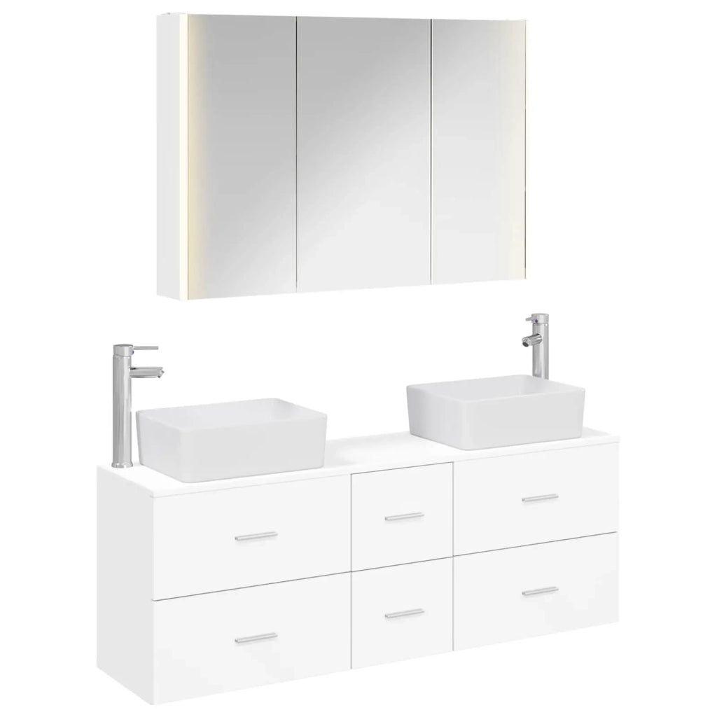 Set di mobili per il bagno 4 pcs Bianco 3406863