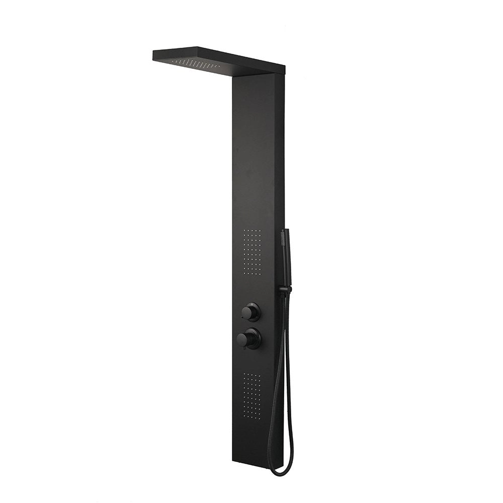Colonna doccia pannello idromassaggio effetto cascata YH8124 SIDNEY - Nero