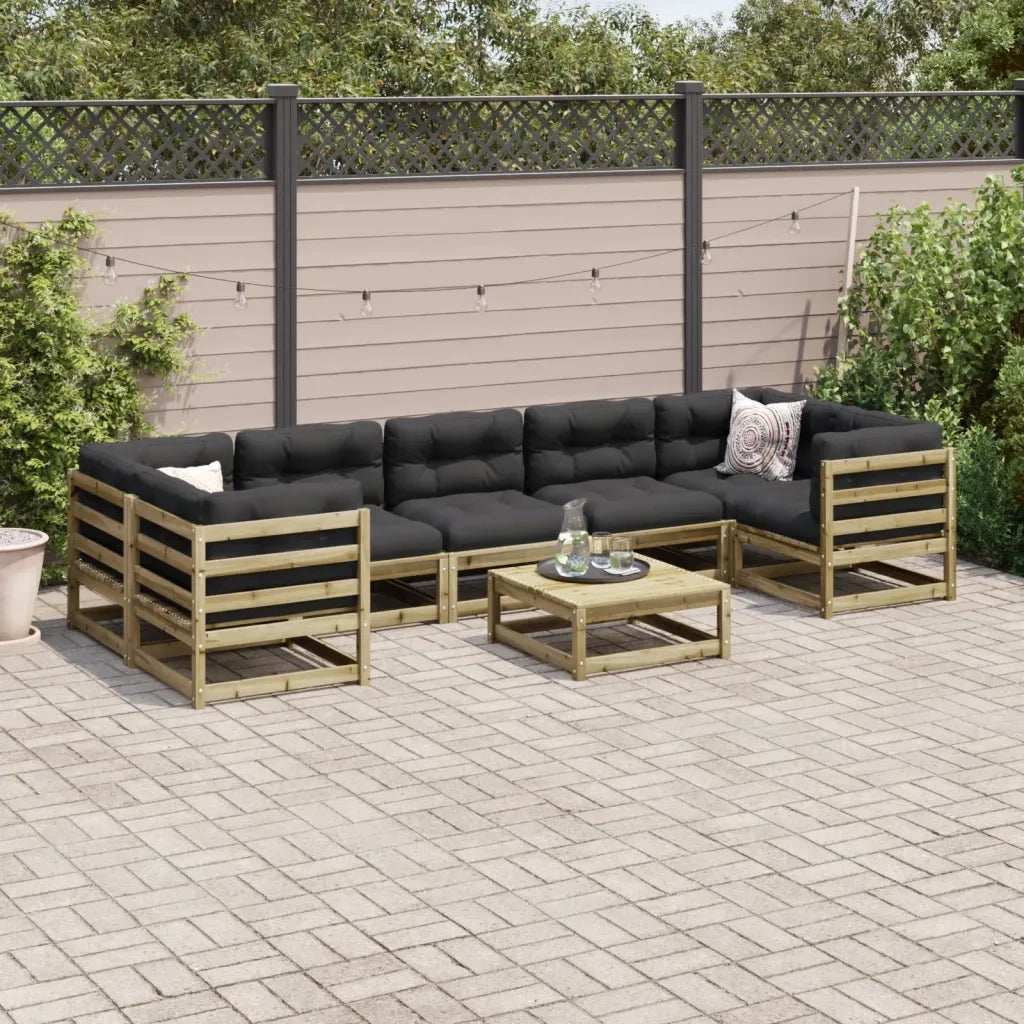 Set Divani da Giardino 8 pz in Legno Impregnato di Pino 3299334