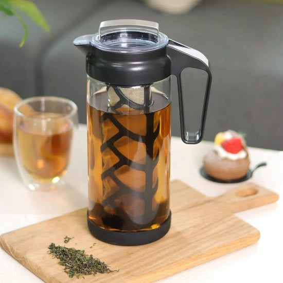 Caffè Cold Brew, 1,3 litri, macchina per caffè cold brew, filtro a gas in acciaio inossidabile, fondo antiscivolo in silicone, tè, caffè e le tue bevande preferite