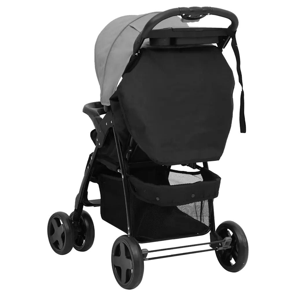 Passeggino 3 in 1 Grigio Chiaro e Nero in Acciaio CFW8851995