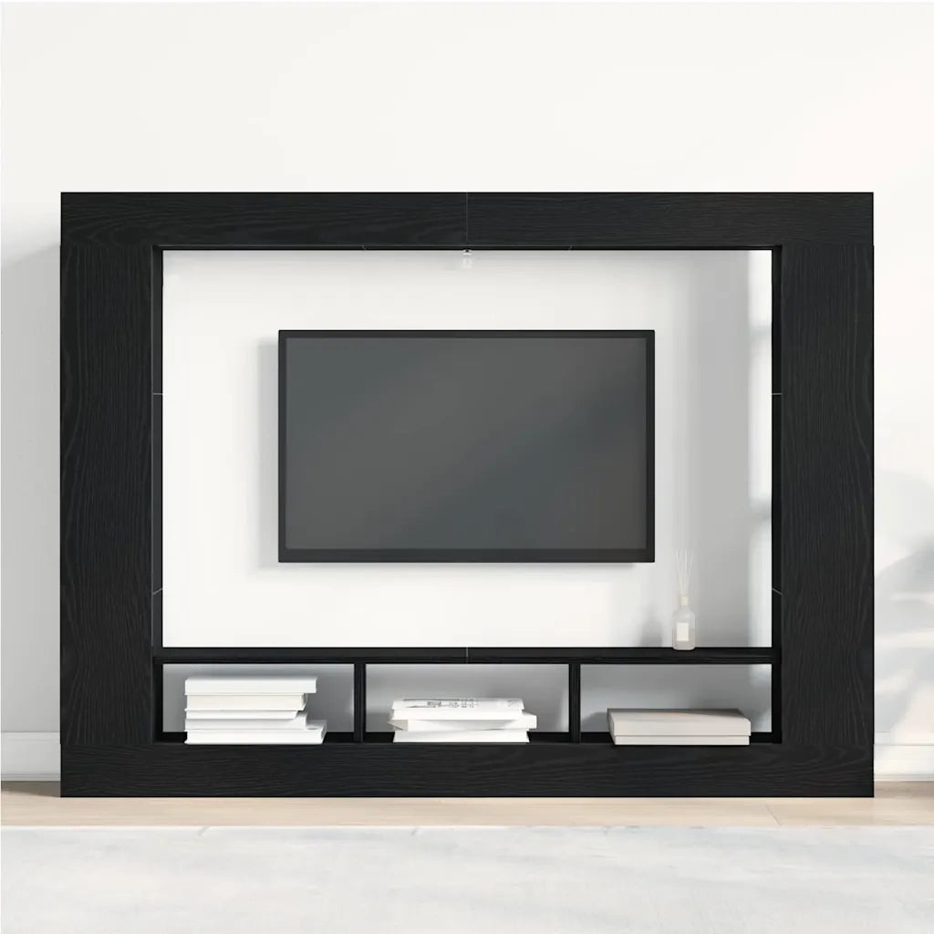 Mobile TV 152 x 22 x 113 cm Rovere nero Legno ingegnerizzato 861999