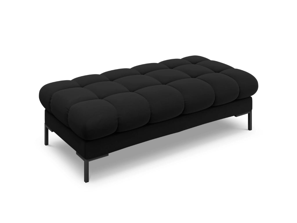 Cosmopolitan Design - Panca "Bali" 2 posti in velluto nero 