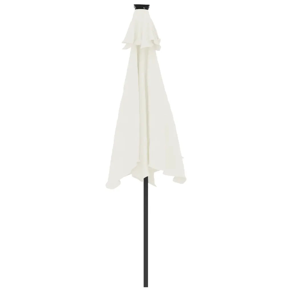 Ombrellone Giardino con LED Palo Acciaio Bianco 225x225x212 cm 4005066