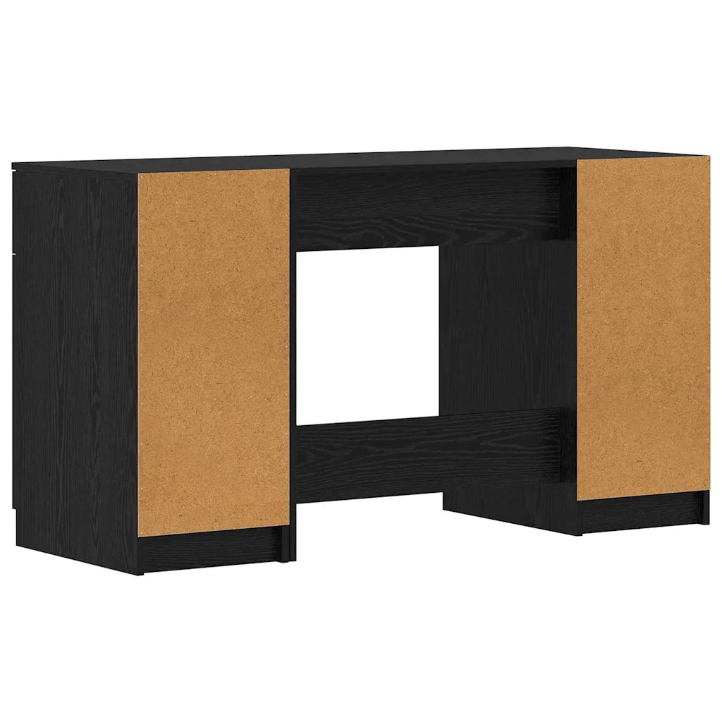 vidaXL Scrivania Rovere nero 133 x 50 x 75 cm Legno multistrato