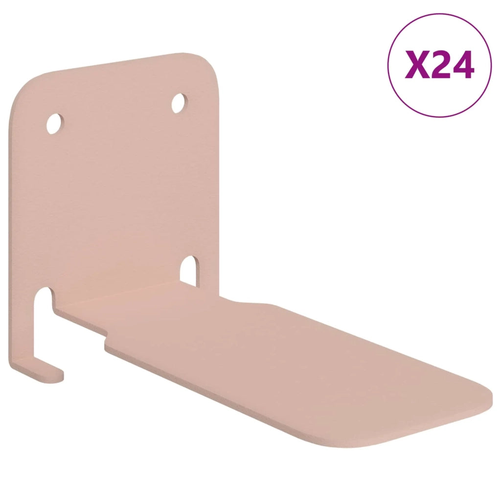 Mensola sospesa con lo scaffale 24 pcs Rosa 6 x 10,8 x 6,6 cm 8004061