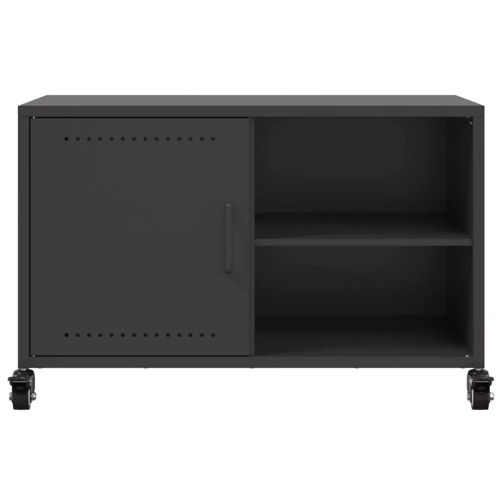 Mobile TV Nero 68x39x43,5 cm in Acciaio