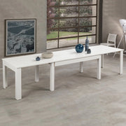 Tavolo allungabile Lipsia 160x90 colore bianco larice con gambe centrali in legno massiccio