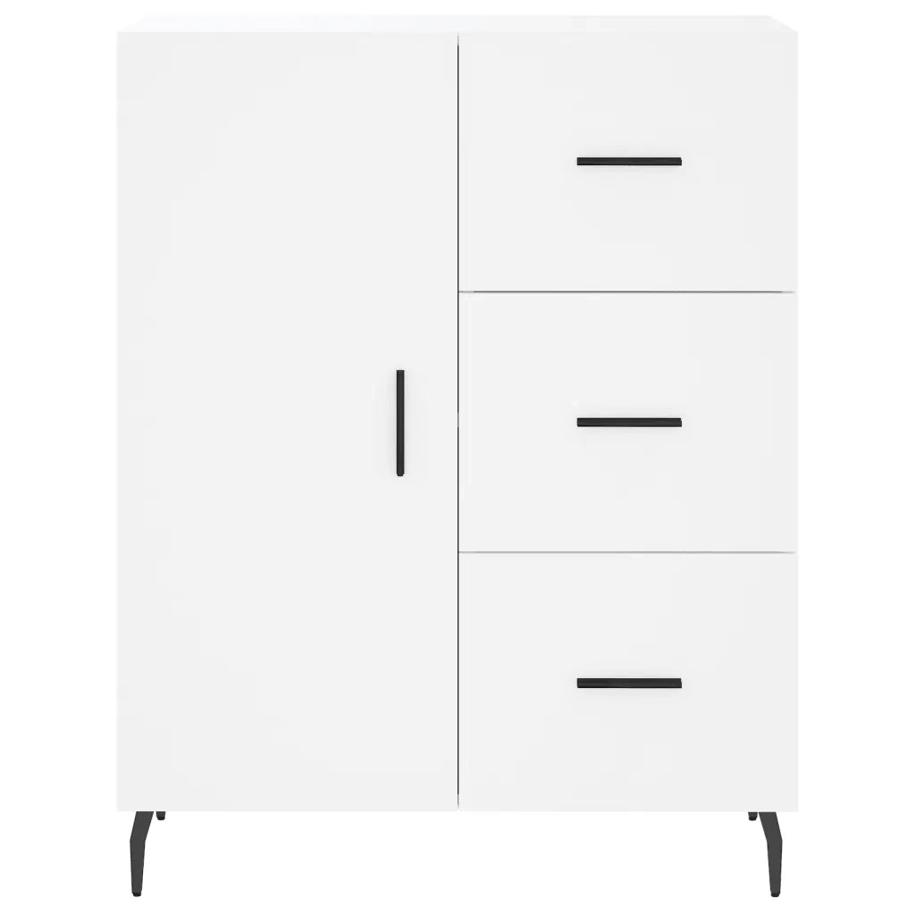 Credenza-Buffet-Armadio da cucina Bianca 69,5x34x90 cm in Legno Multistrato 103042
