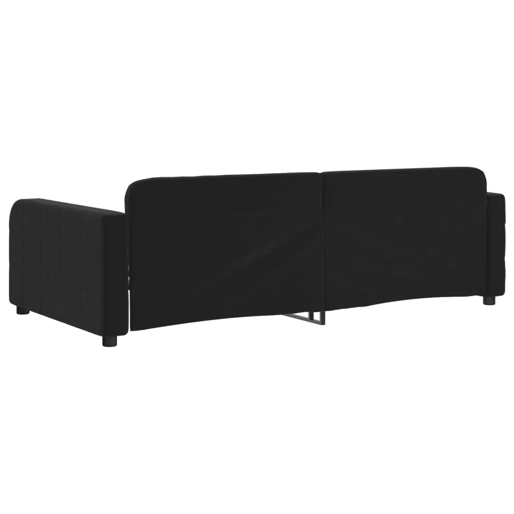 Letto da Giorno Nero 90x200 cm in Velluto