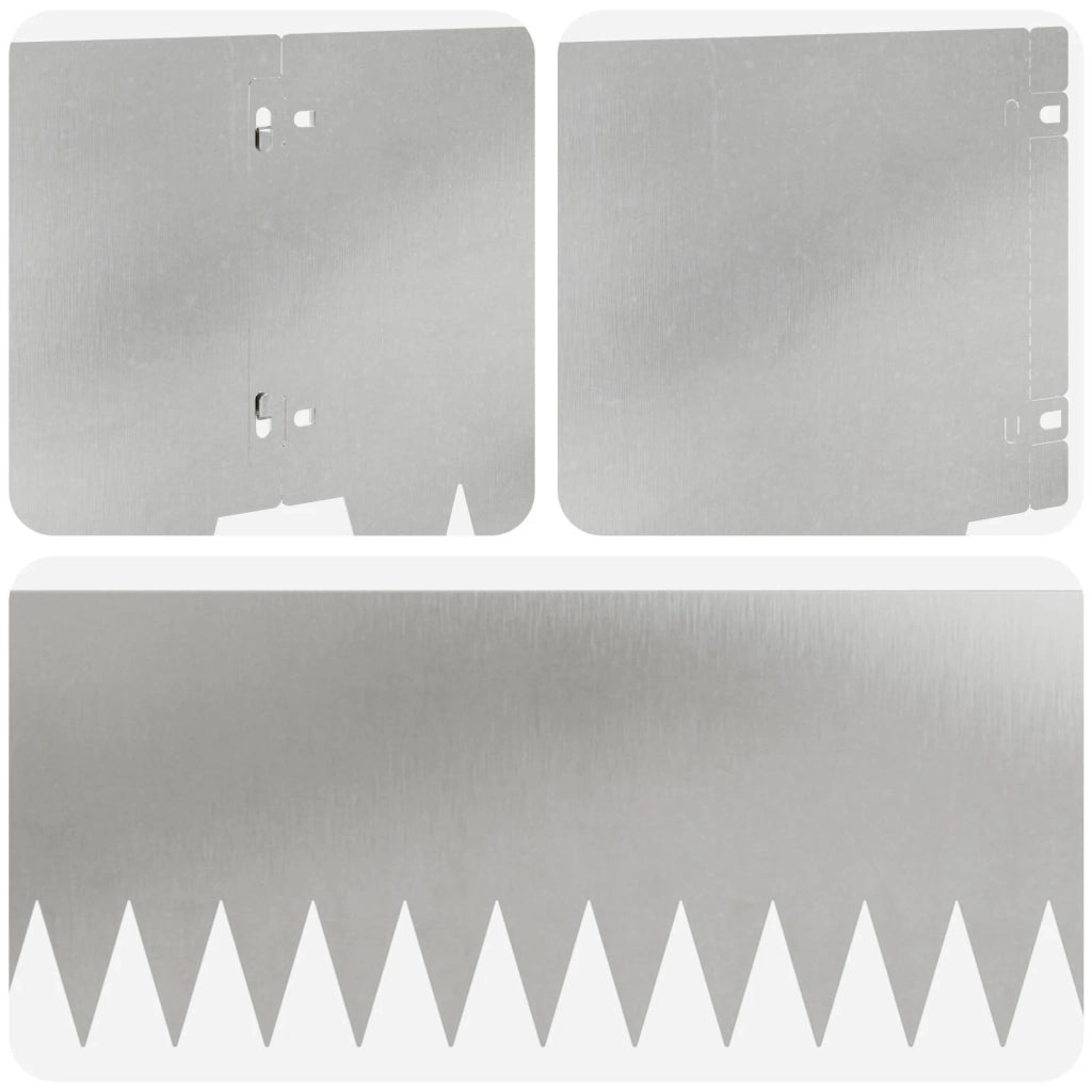 Bordura per Prato 30 pcs 103 x 25 cm metallo Argento 8008301