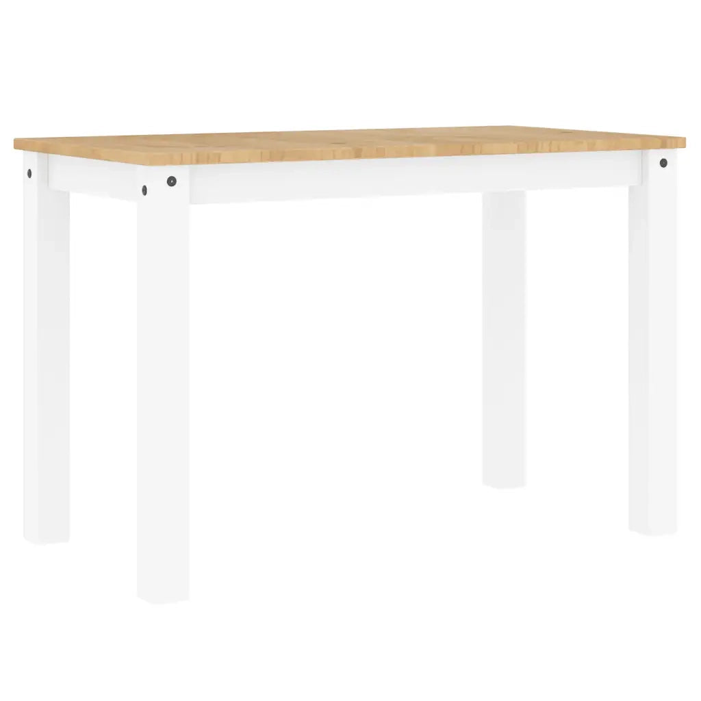 Tavolo da Pranzo PANAMA Bianco 112x60x75 cm Legno Massello Pino 4005704