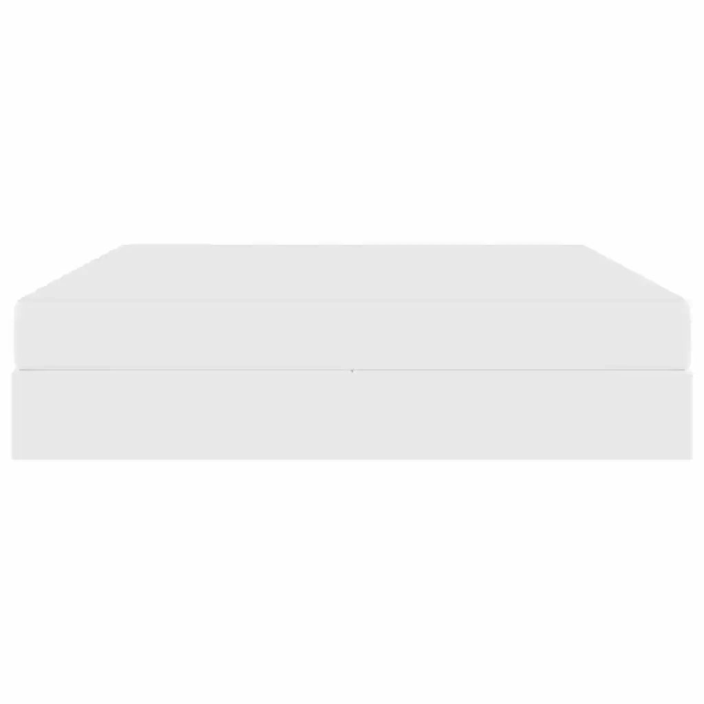 Letto con contenitore e materasso 2 pcs Bianco Pelle 3399621