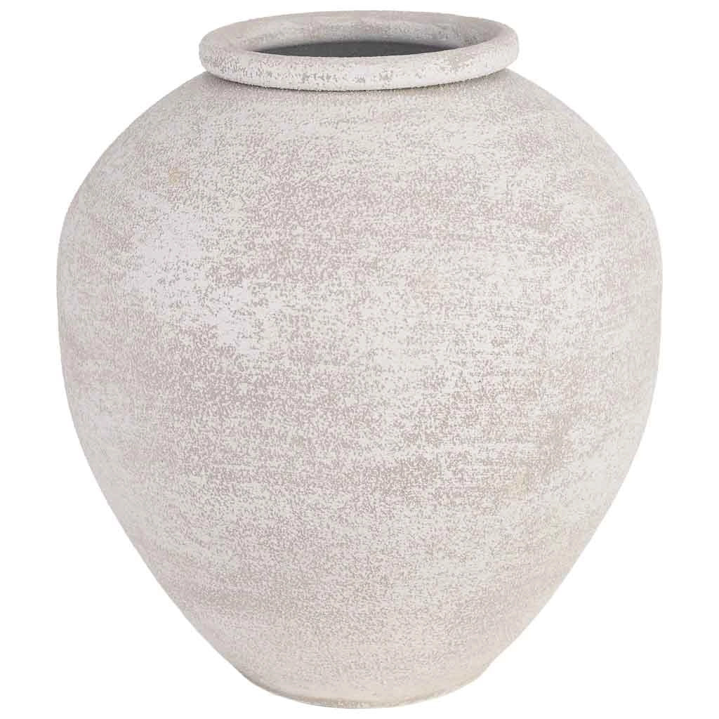 Vaso in metallo grigio 35,5x35,5x38h cm